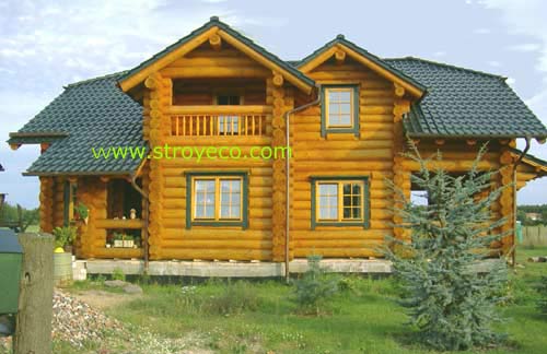  Деревянный дом  проекта D250 , ручная рубка в русском стиле. Фото 2