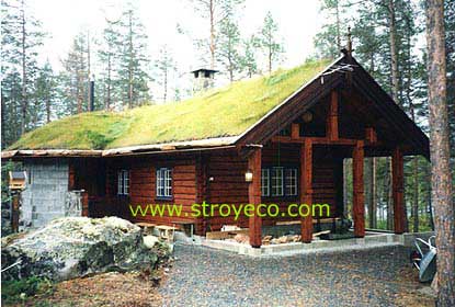  Hand-made logs house, Norway. Photo 1