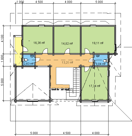 The  hotel project  D360.  First  floor plan.